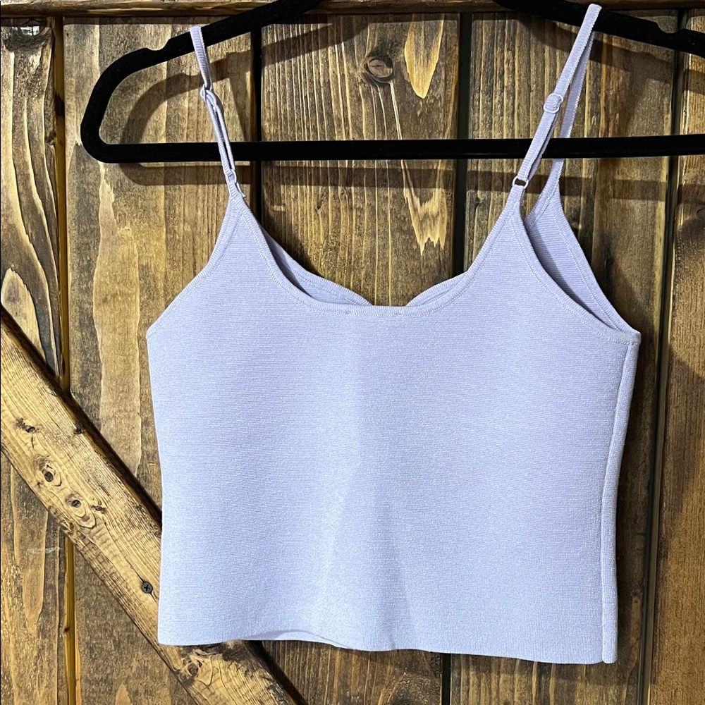 Express Lilac Ribbed V‑Neck Cami - Picture 3 of 7